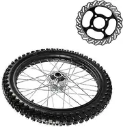 YC Yier 19 inch Front Wheel 70/100-19 Dirt Bike Tire 1.6x 19 inch Rim with 2.75/3.00-19 Tube & 15mm Bearing Assembly & 240mm Brake Disc Rotor for Motorcycle Pit Bikes CRF SSR Apollo 125cc 150cc 200cc
