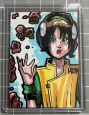 Original Signed MRAM Toph Last Airbender Marker Sketch Card