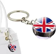 Union Jack Keychain - England Keychain,Flag Keychain Celebrate King Charles III Coronation Souvenir Key Rings Metal Keychain Bag Phone Charm Wynott