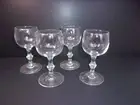 Set of 4 ANCHOR HOCKING "SAVOY" STEMWARE RHINE WINE GLASSES 5" x 2 1/2" Box # 23