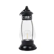 4 Vintage 10" Black Battery-Operated Metal LED Lanterns Home Decor Wedding