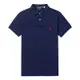 Polo Ralph Lauren RL 熱銷刺繡小馬透氣排汗短袖POLO衫(CUSTOM SLIM FIT)-深藍色