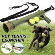 Dog Tennis Ball Gun Launcher Pet Play Outdoor Toy Fetch Throw Interactive Toy AU