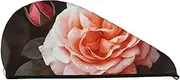 GDSHJKLW Rose Flower Drying Hair Caps Super Absorbent Soft Hair Drying Towel Quick Dry Coral Velvet Hair Drying Cap Hair Turban for Women Wet Hair Long Thick Hair