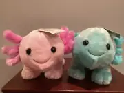 Build A Bear Mint Axolotl Bundled With Pink axolotl BNWT