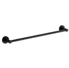 80cm Towel Rail Rack Round Holder Matt black Wall Mount