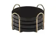 Tempa Orson Black 4PK Coaster Set