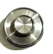 VINTAGE TV RADIO KNOB - ROUND SILVER NOS - TELEVISION