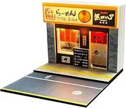 Fremego 1/64 Scale Miniature Scene Model,Ramen Shop Diorama Simulation Scene Building Model with Light for Photography Decoration Collection (Ramen Shop)