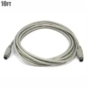 10FT PS/2 6 Pin Mini DIN MDIN6 Male to Male Keyboard Mouse Data Cable Cord 28AWG