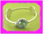 BRIGHTON TRINITY AURA Aqua Blue Silver BANGLE Bracelet NWtag $76 40%