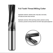 1PCS 7/16-14 Carbide CNC Thread End Mill UNC Full Tooth Threading milling Cutter