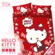 【享夢城堡】單人薄被套4.5x6.5(HELLO KITTY 經典甜美-紅.粉)