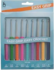 Pony P39810 Easy Grip Crochet Hook Set, Multi, 15 x 1.5 x 16 cm