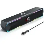 Bluetooth Computer Speakers for Desktop with Clear Sound Flowing LED Computer...