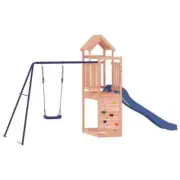 Outdoor Playset Solid Wood Kids Playground Swing Slide Backyard Set