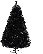 Black Xmas Christmas Tree 1.8M/6ft 1200 PVC Tips Metal Construction Decoration Chistmas Gift