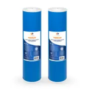2PK Premium Aquaboon 5mic Big Blue GAC Carbon Water Filter Cartridge 20x4.5"