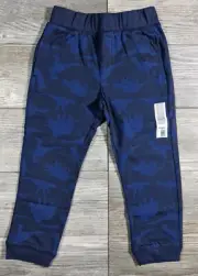 Boys Size 4T Dark Blue/ Light Dinosaur Silhouette Pattern Pants New With Tags