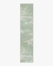 75' x 365' | Machine Washable Runner Rug | Kid & Pet Friendly | Indoor Rug | Sanderson Silvi Clouds Seaspray Rug | Ruggable