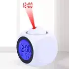 Creative Projection Clock LED Electronic Alarm Clock for Home Decoration (White)