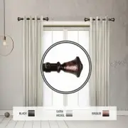 Copa 1" Side Curtain Rod 12-20 inch long (Set of 2)