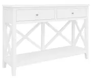 VI Hamilton Solid Timber Console Table with 2 Drawers