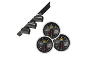 SAAS Boost Exhaust Volt SRD Gauges & 3 Gauge Pillar Pod for Toyota LC75 Ser 1985-99