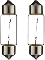 cyclingcolors 2 x SV8.5 C5W 10 x 36 12 V Light Bulb Car Motorcycle Moped Scooter Tractor Truck Van