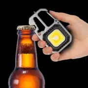 Mini USB Rechargeable LED Flashlight COB Work Lamp Torch Portable Keychain Light