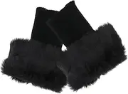 [TEMPNAP] Fur Boot Covers Furry Boot Boot Socks for Women Thermal Boot Topper Socks Women Leg Warmers Winter Knee Long Boots for Women Stockings for Women Light Acrylic