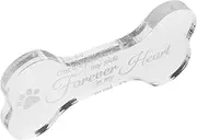 KOMBIUDA Dog Memorial Plaque Garden Keepsake for Deceased Pet Heartfelt Tribute Sign with Custom Message Durable Remembrance Ornament for Dog Owners