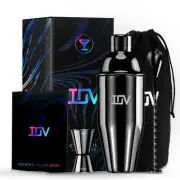 Cocktail Shaker Bar Set, 24oz Martini Shaker with Built-in Strainer, Bar Tool...