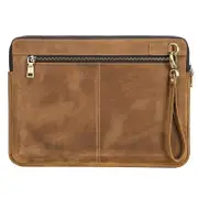 14.2 Inch Leather Laptop Sleeve for Macbook Pro - Black