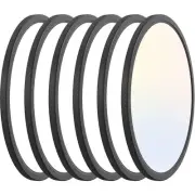 6Pack 12 Inch LED Flush Mount Ceiling Light, 28W 3200lm Black Thin Flat Surfa...