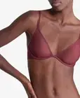 CALVIN KLEIN Women's Sheer Marquisette Unlined Plunge Bra QF6727 NEW w TAGS