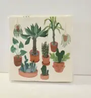 OCS Designs Potted Plants 40 Beverage 3 Ply Paper Napkins 10"x10" Crafts