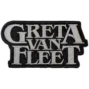 Greta Van Fleet Woven Logo Iron On Patch Black/Grey One Size