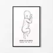 [Namly Design] Personalised Birth Poster - Sleeping Infant