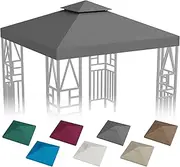 Gazebo Canopy Replacement 118"x118" Outdoor Canopy Shelter for Smaller 10x10ft Top Double Tiered Cover