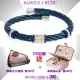 【CHARRIOL 夏利豪】Bangle Celtic 凱爾特人手環系列 藍鋼索三色飾件M款-加雙重贈品 C6(04-501-1250-3-M)