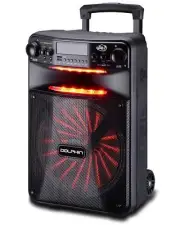 Rechargeable Bluetooth Party Speaker,12”, LED, Radio, USB, AUX, Portable