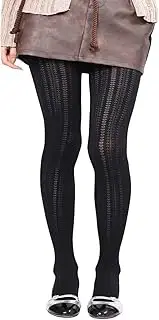[Mrotrida] Women's Heart Jacquard Bottom Tights Spring Autumn Anti-Snatch Velvet Slim Heart Striped Stretch Pantyhose