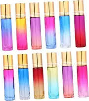 Beaupretty 12Pcs Bottles with Caps for Essential Oils Perfumes and Liquid Soaps Color for Home and Travel