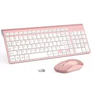 Wireless Keyboard and Mouse,2.4G Full Size and Portable