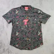 RSVLTS Men's Short Sleeve Button Shirt Size XL King of Quacks Budweiser