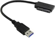 cablecc USB 3.0 to Micro SATA 7+9 16 Pin 1.8" 90 Degree Angled Hard Disk Driver SSD Adapter Cable 10cm
