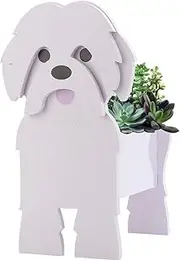 CDQL Dog Shaped Planter Box Personality Dog Planters for Outdoor Plants Heavy-Duty Foamboard Sturdy Cartoon Plant Container Cute Flower Pots for Indoor Plants Home,Garden,Patio,Porch Decor