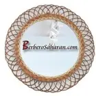 Handmade Algerian Wicker mirror - Round Extra large