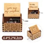 HAND-CRANKED WOODEN MUSIC BOX YOU ARE MY SUNSHINE CAN'T FALL